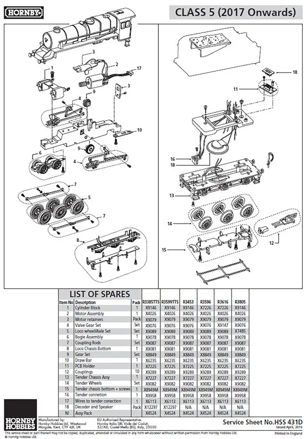 Black 5 Tender Wheel Set (R2257) Black 5 Tender Wheel Set (R2257)