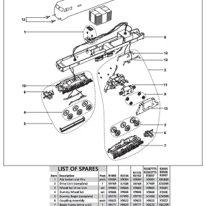 Class 47 TTS Dummy wheel set Compatible with R3287TTS