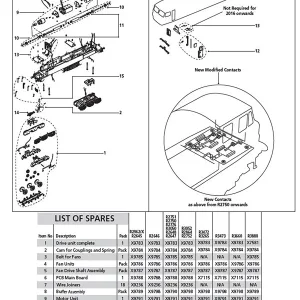 Sprung Buffer Assembly 4 pack Oval sprung buffers for Class 56 Diesel 4 pack