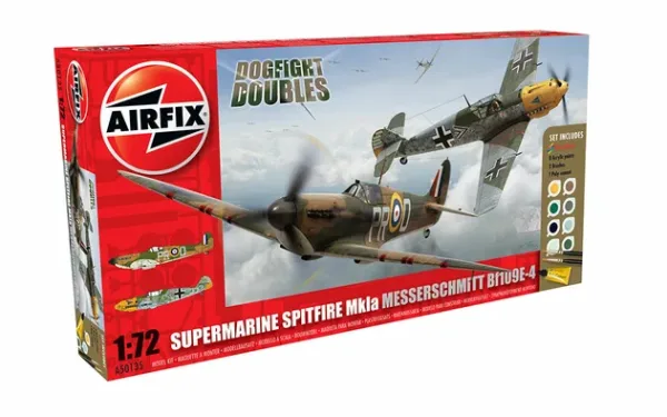 Airfix Spitfire MkIa and Messerschmitt Bf109E-4 Dogfight Doubles Gift Set