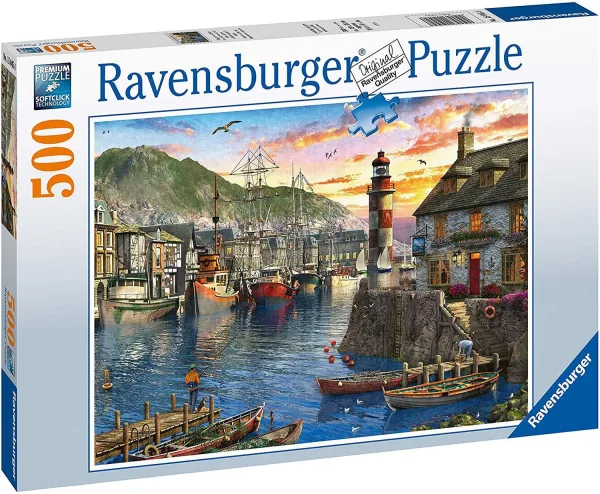 500 Piece Sunrise At The Port  Jigsaw Puzzle