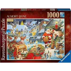 Christmas Puzzle Almost Done 1000 Piece Jigsaw Puzzle