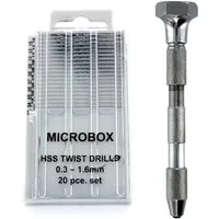 Hobbies Double Ended Swivel Top Pin Vice and 20 Piece Microbox Drill Set