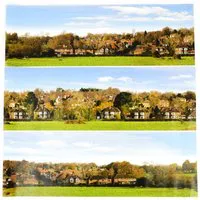 Gaugemaster Village Large Photo Backscene (2744x304mm) OO Gauge