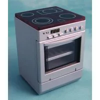 Silver Hob Cooker Unit for 12th Scale Dolls House