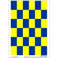 Blue & Yellow Reflective Battenburg Decals - Blue & Yellow Battenburg 1:12