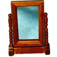 Oak Swivel Mirror for 12th Scale Dolls House