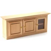 Modern Pine Kitchen Wall Units with Worktop for 12th Scale Dolls House