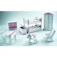 Pink and White Nursery Set for 12th Scale Dolls House