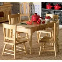 Kitchen Table and Four Chairs for 12th Scale Dolls House