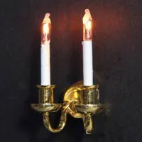 12V Double Candle Wall Light for 12th Scale Dolls House