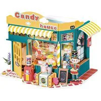 Rolife Rainbow Candy House DIY Miniature Dollhouse Kit