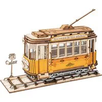 Rolife Retro Tramcar Wooden Model Kit