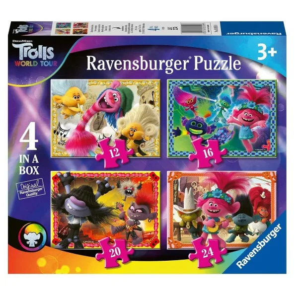 Ravensurger Trolls 2 World Tour 4 Puzzles In A Box