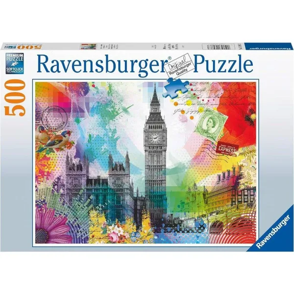 London Postcard 500 Piece Jigsaw Puzzle