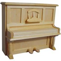 Bare Wood Upright Piano for 12th Scale Dolls House