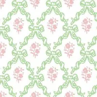 Melissa Wallpaper for 12th Scale Dolls House - Sage & Pink