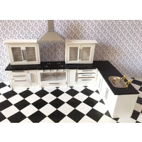 Modern White Kitchen Sets for 12th Scale Dolls House