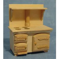 Bare Wood Stove for 12th Scale Dolls House