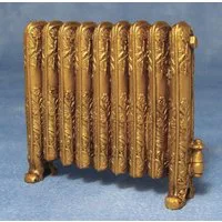 Gold Coloured Radiator for 12th Scale Dolls House