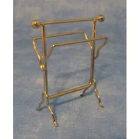 Brass Effect Towel Rail Bathroom for 12th Scale Dolls House