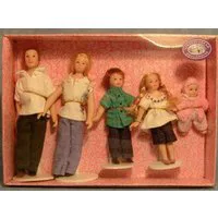 Poseable 5 Piece Casual Family for 12th Scale Dolls House