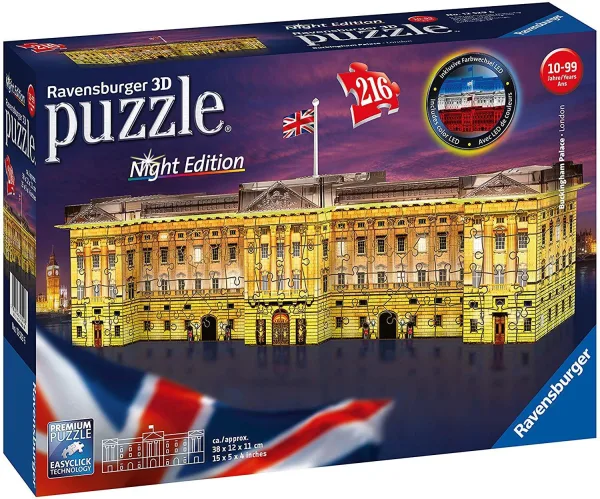 Buckingham Palace   Night Edition 216 Piece 3D Jigsaw Puzzle