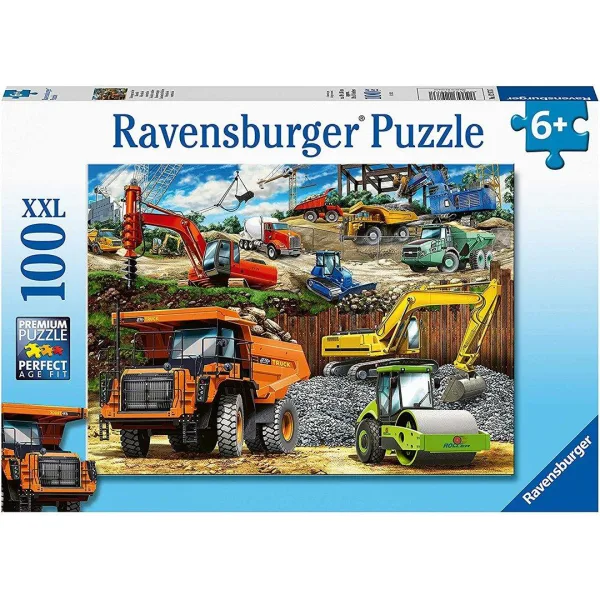 Construction Vehicles 100 XXL Piece Jigsaw Puzzle