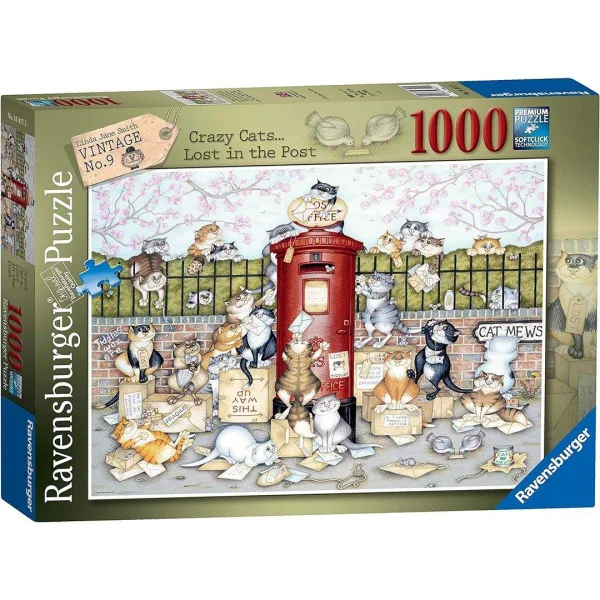 Crazy Cats Lost In The Post 1000 Piece Jigsaw Puzzle