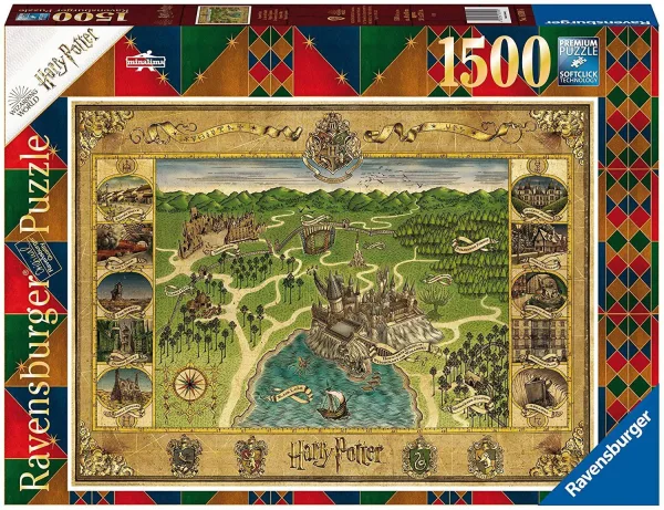 Harry Potter Hogwarts Map 1500 Piece Jigsaw Puzzle