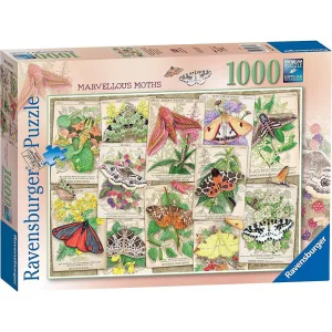 Marvellous Moths 1000 Piece Jigsaw Puzzle