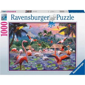 Pink Flamingoes 1000 Piece Jigsaw Puzzle