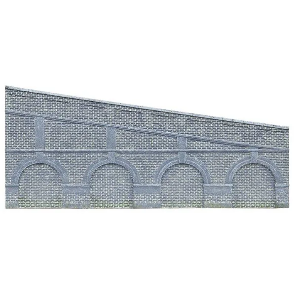 Mid Stepped Arched Retaining Walls X2 (Engineers Blue Brick)