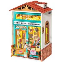 Rolife Free Time Bookshop Miniature  DIY Dollhouse Kit