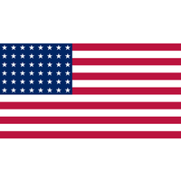 USA War Period 48 Stars National Cotton Flags