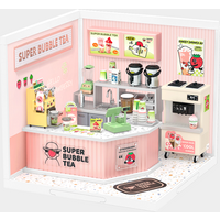 Rolife Double Joy Bubble Tea Plastic DIY Miniature Dollhouse Kit