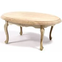 Bare Wood Oval Dining Table for 12th Scale Dolls House