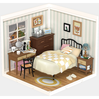 Rolife Sweet Dream Bedroom Plastic DIY Miniature Dollhouse Kit