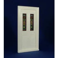 Stained Glass Victorian Small Front Door for 1/12 Scale Dolls House