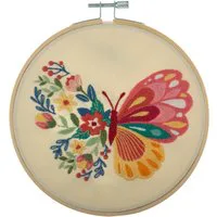 Trimits Butterfly Embroidery Hoop Kit