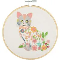 Trimits Cat Embroidery Hoop Kit