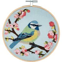 Trimits Bird Blossom Embroidery Hoop Kit