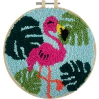 Trimits Flamingo Yarn Punch Needle Kit