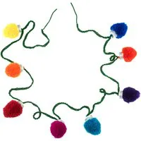 Trimits Rainbow Christmas Lights Garland Pom Pom Kit