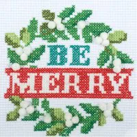 Trimits Be Merry Wreath Mini Counted Cross Stitch Kit