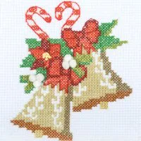 Trimits Bells with Foliage Mini Counted Cross Stitch Kit