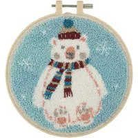 Trimits Polar Bear Embroidery Punch Needle Kit