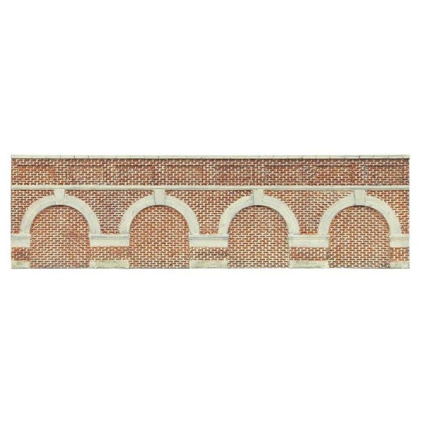 Low Level Arched Retaining Walls X2 (Red Brick)