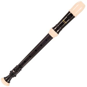 Hornby Debut Kids 2-piece C Descant Recorder - Black/Cream