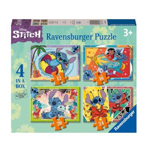 Disney Stitch Jigsaw Puzzles 4 in a Box